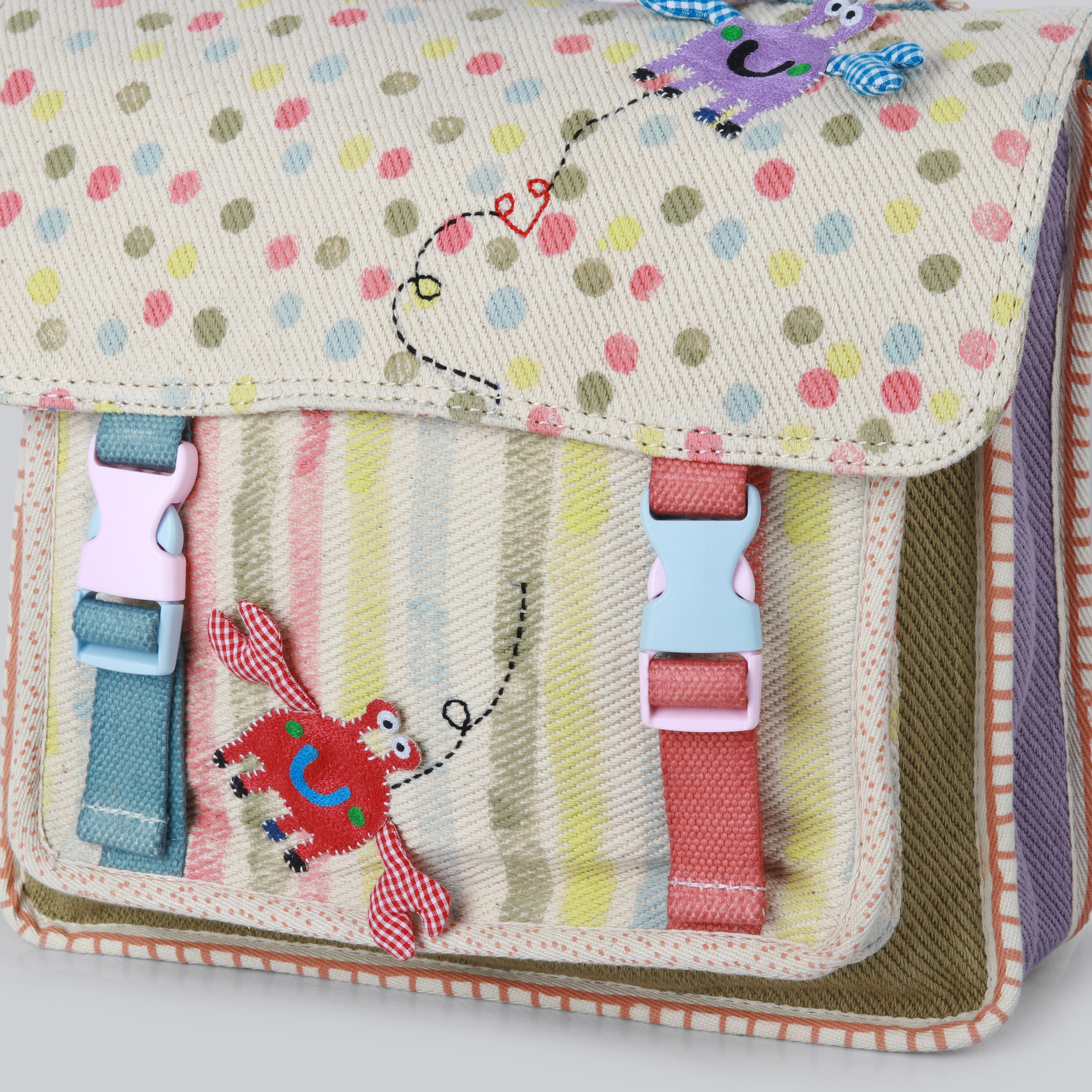 AUROCHES-School bag with fun crab patch