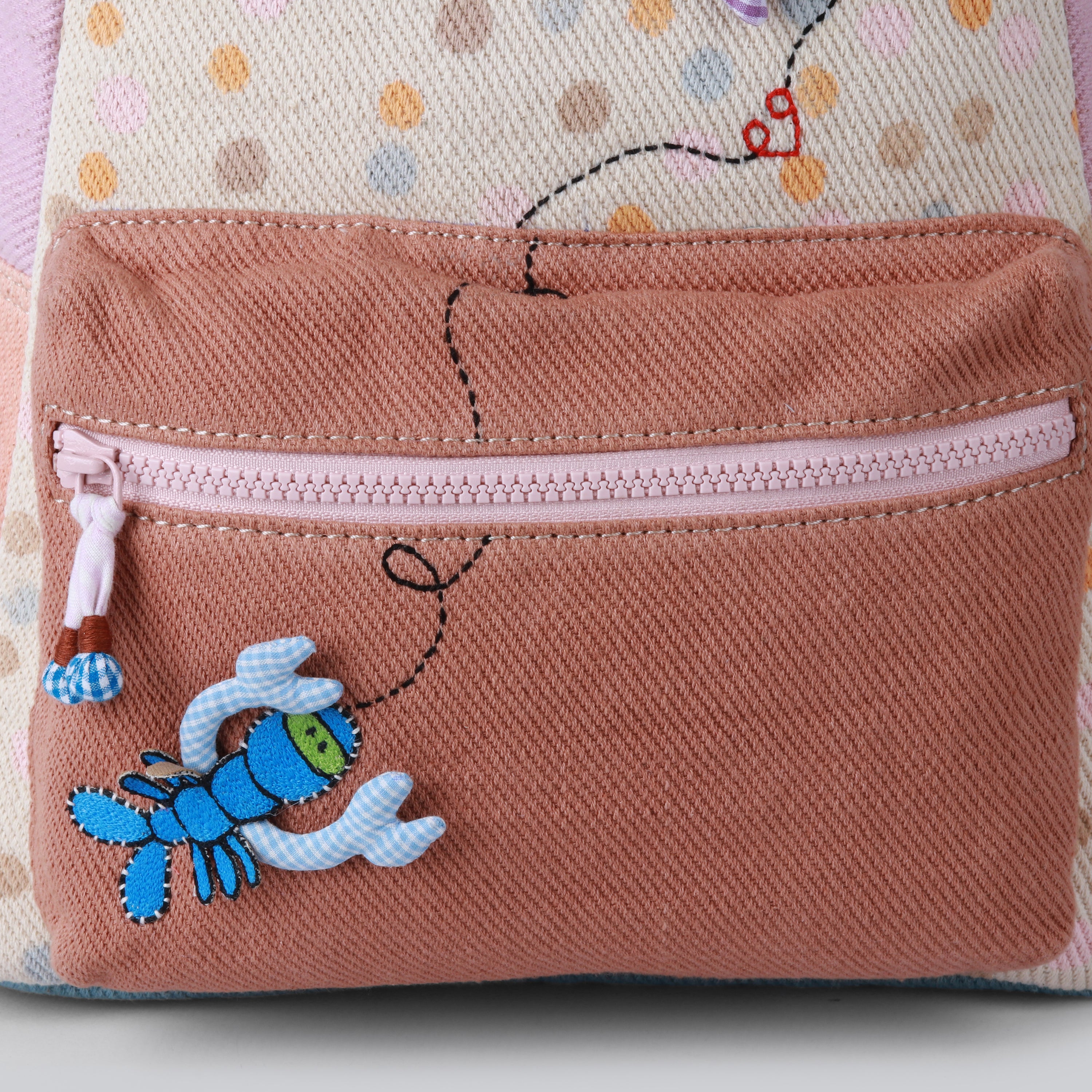 TAPANULI-Polka dot and Lobster embroidery Bag