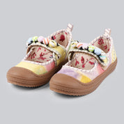 Baisi - Brush Stroke Fabric Shoes with Caterpiller