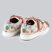 Amur - Polka Dots & Stripe Shoes with Fish Patch Embroidery