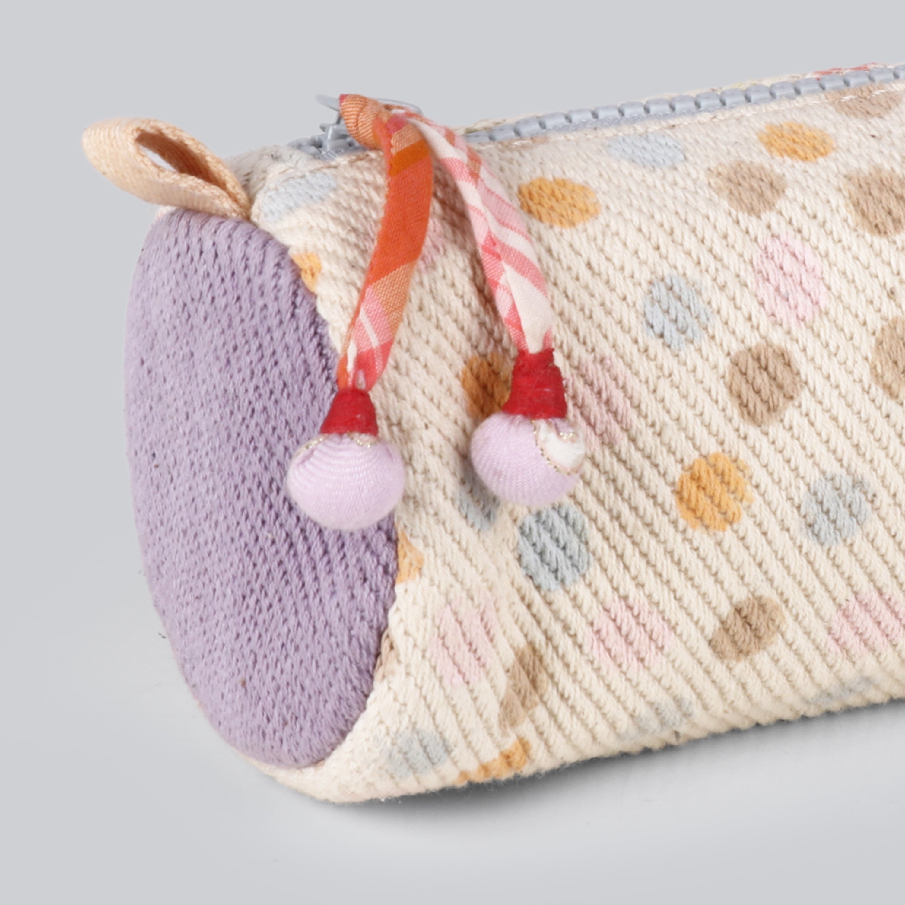 BAIJI-Polka Dot with Crab patch embroidered bag